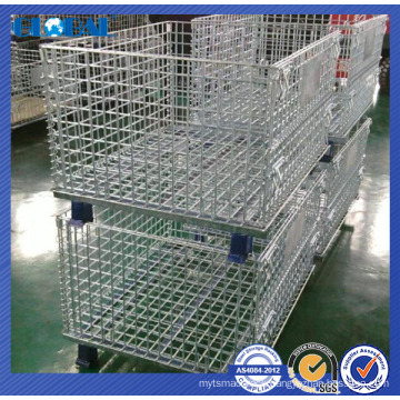 powder coated wire container/high quality stackable container of wire mesh